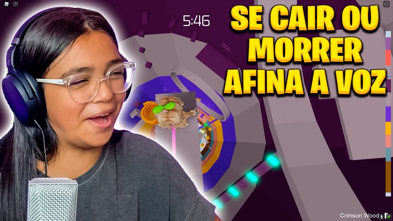 ROBLOX - SE CAIR OU MORRER MUDA A VOZ (Tower of Hell)
