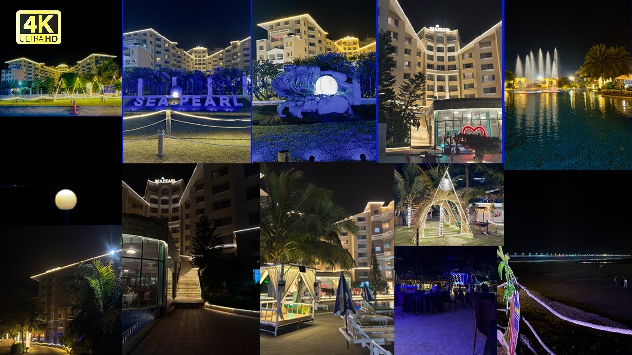 Beautiful Sea Pearl resort at night | Coxs Bazar sea beach | 4k Video | Legacy Pictures Pro