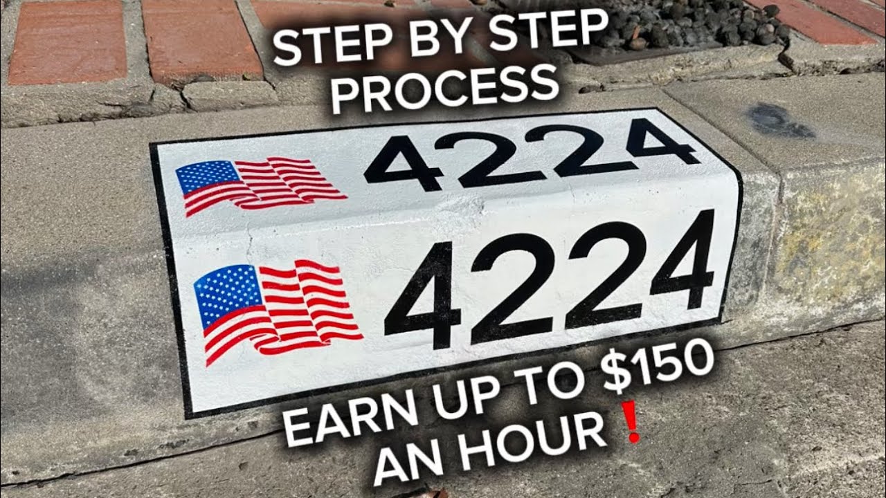 Curb Painting Step By Step Process❗️