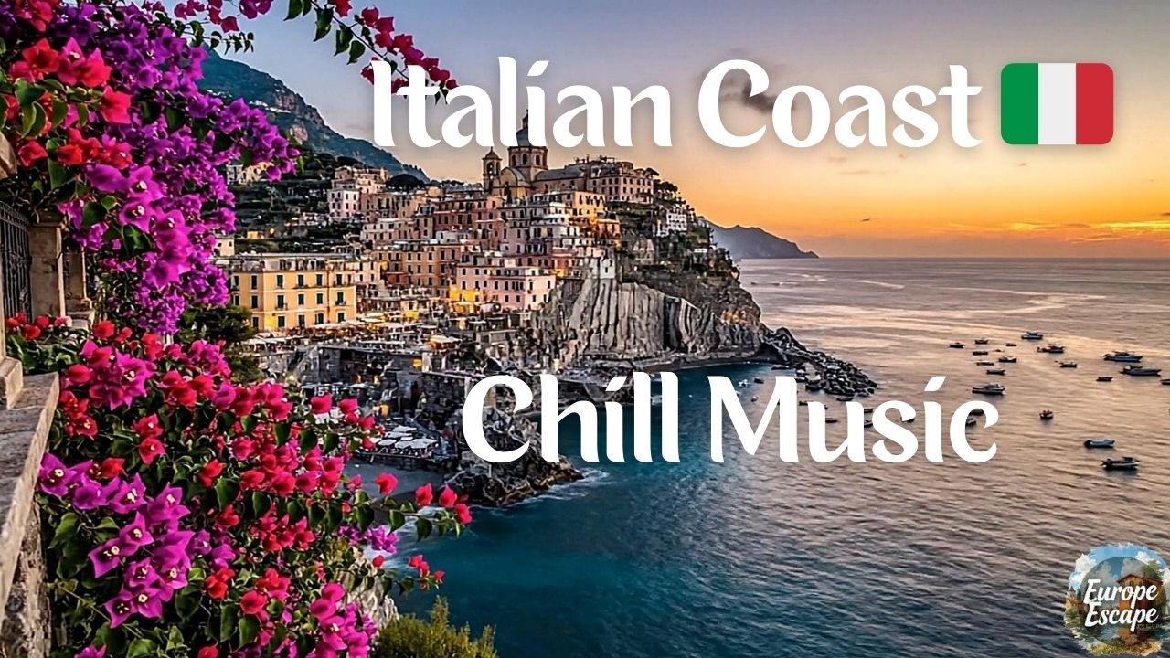 Italian Coast Ambience 🇮🇹 Mediterranean Music - Relaxing Lake Como Escape (1 Hour)
