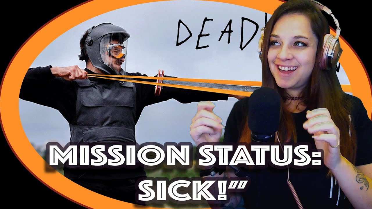 Lauren Reacts! *Mission Status: SICK* I Built an Insanely Powerful Slingshot by Mike Shake