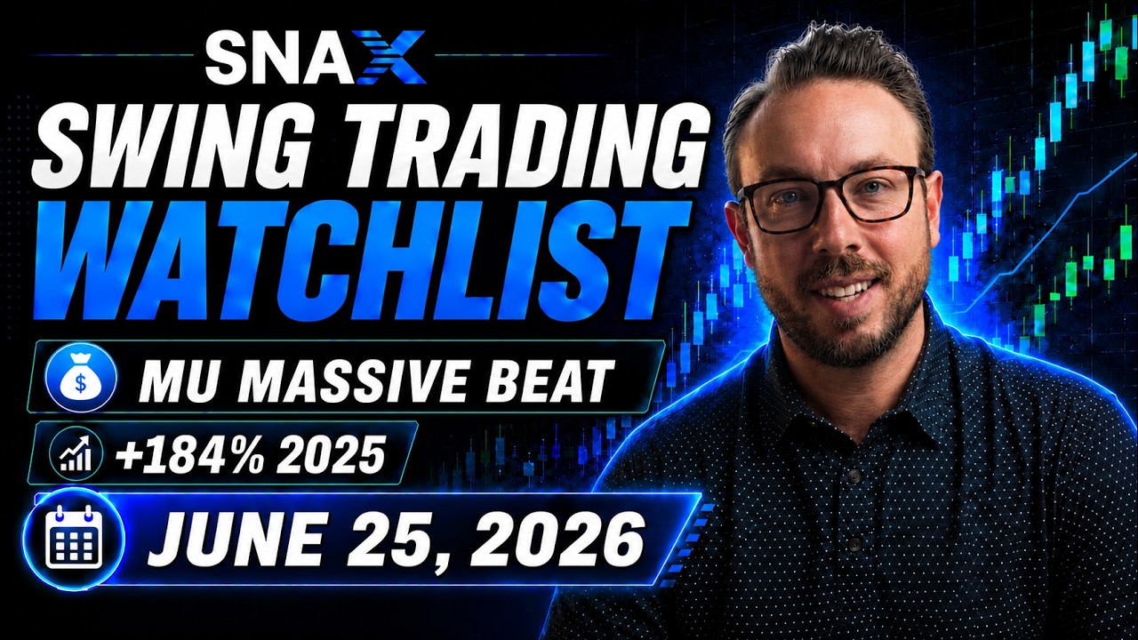 Swing Trading Watchlist June 25, 2026 | Top 0.1% Trader (+184% 2025)