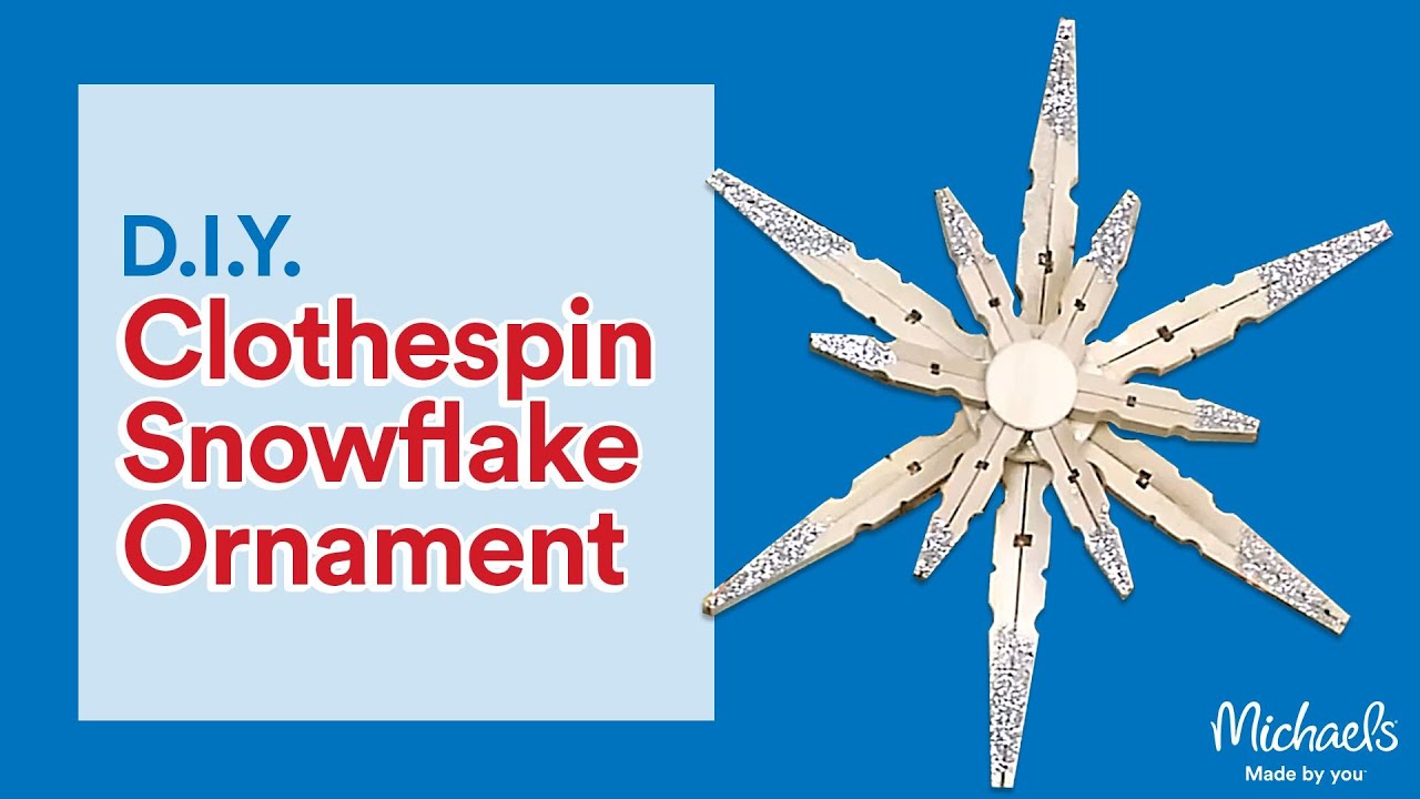 DIY Clothespin Snowflake Ornament | Holiday How-Tos | Michaels