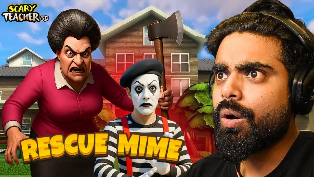 I Played Scary Teacher 3D ( First Time ) Escape Mime 🤡