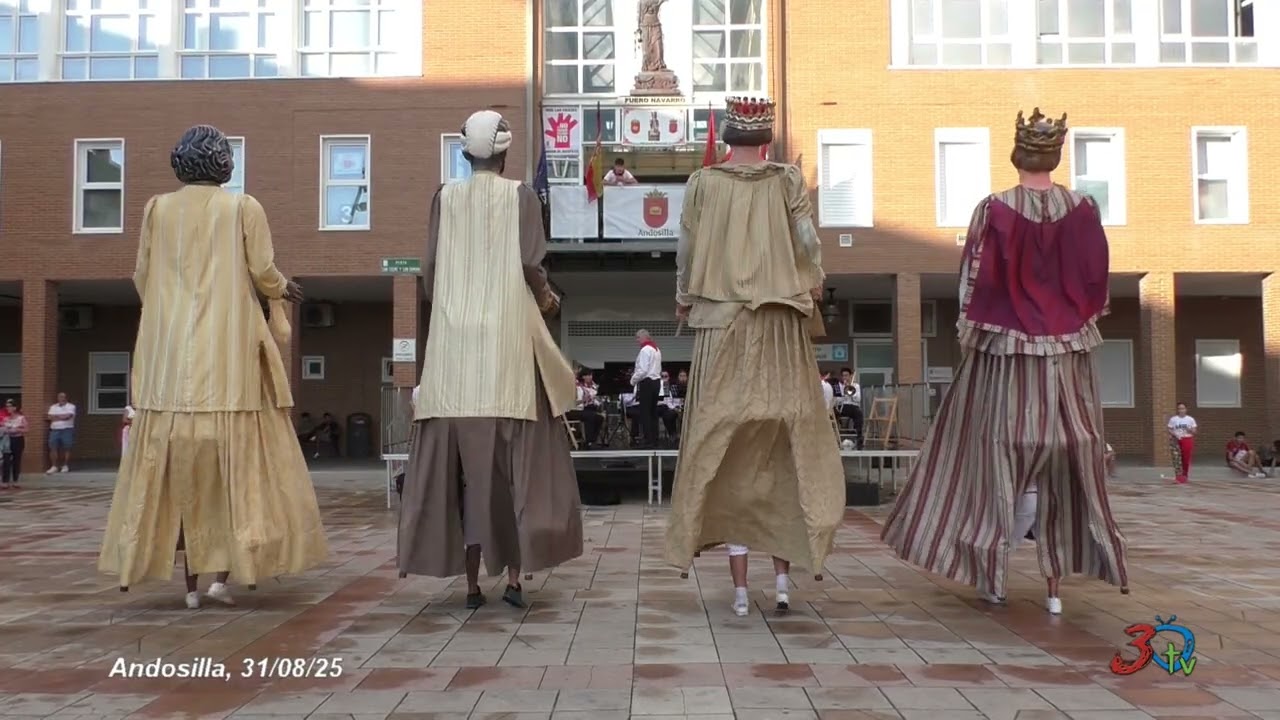 Andosilla, Prefiestas 2025, Banda, Gigantes y Danzas 31/08/25