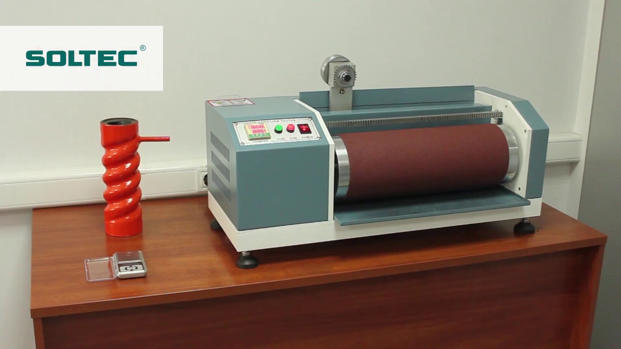 Rubber abrasion resistance test for plastering machine stators SOLTEC, KTR, PFT, KALETA