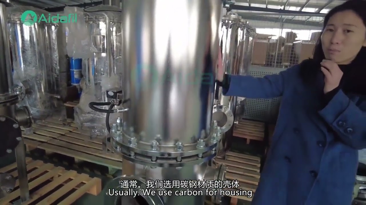 Automatic backwash filter used for high flow/high speed/low viscosity fluids