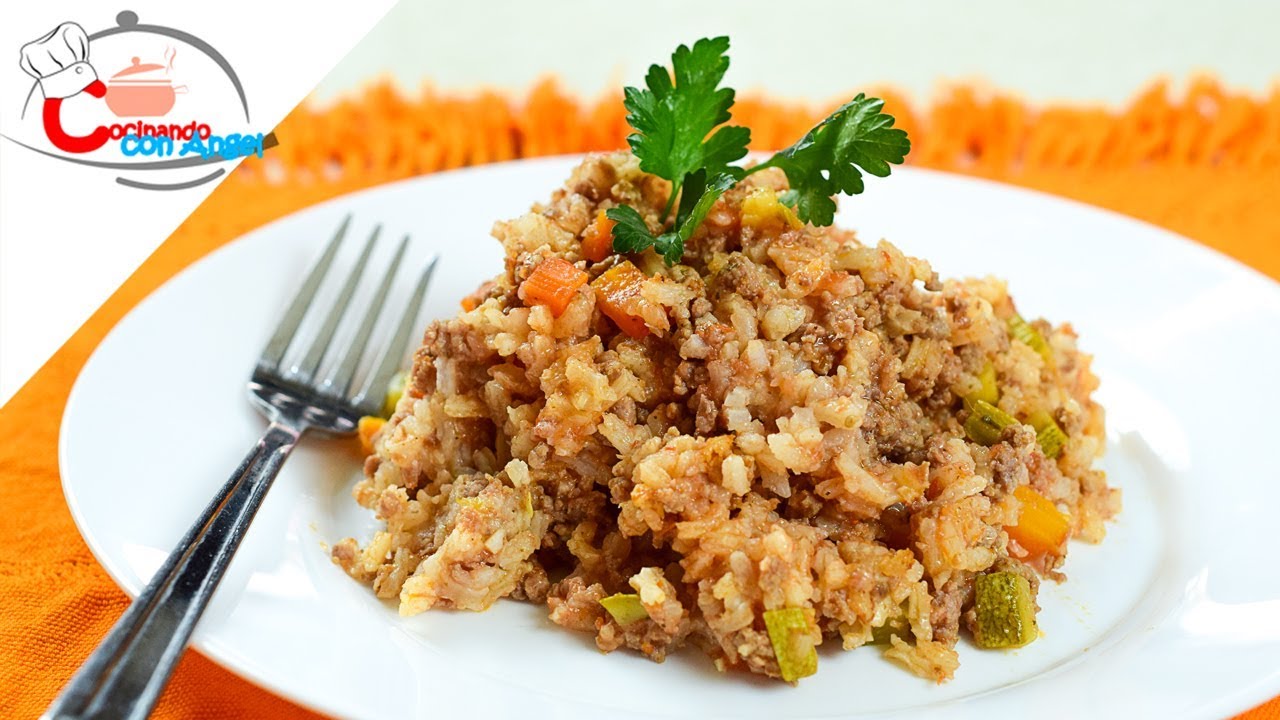 Arroz con Carne Molida DELICIOSO