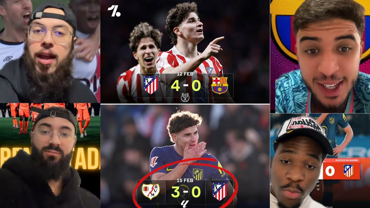 🚨😱 𝗖𝗛𝗢𝗖 ! L’Atlético coule 3-0 face au Rayo après le récital contre le Barça