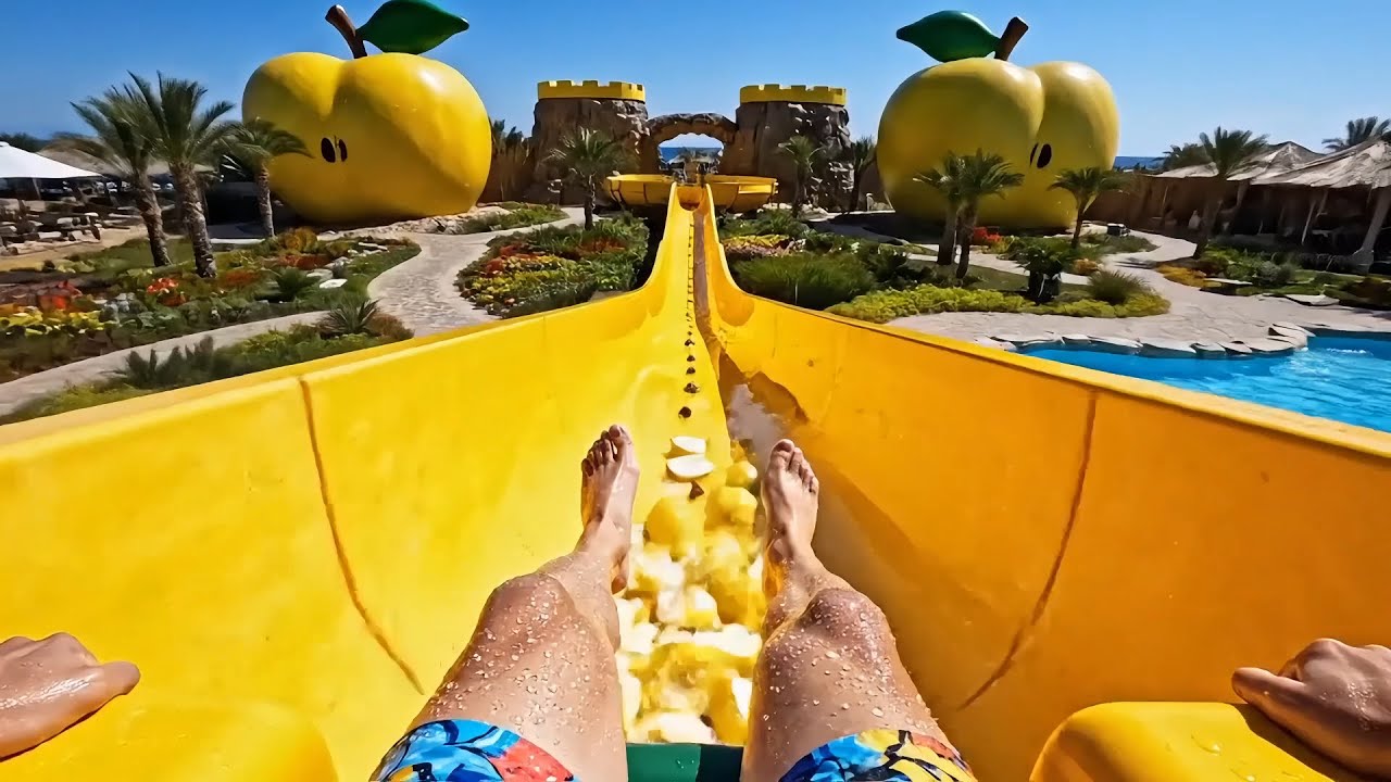 Which Waterslide would you like to ride? pt.3 🛝Super-Satisfying ASMR #🥑🍊🍒🍈🍓🥝#4k  #asmr #relaxing