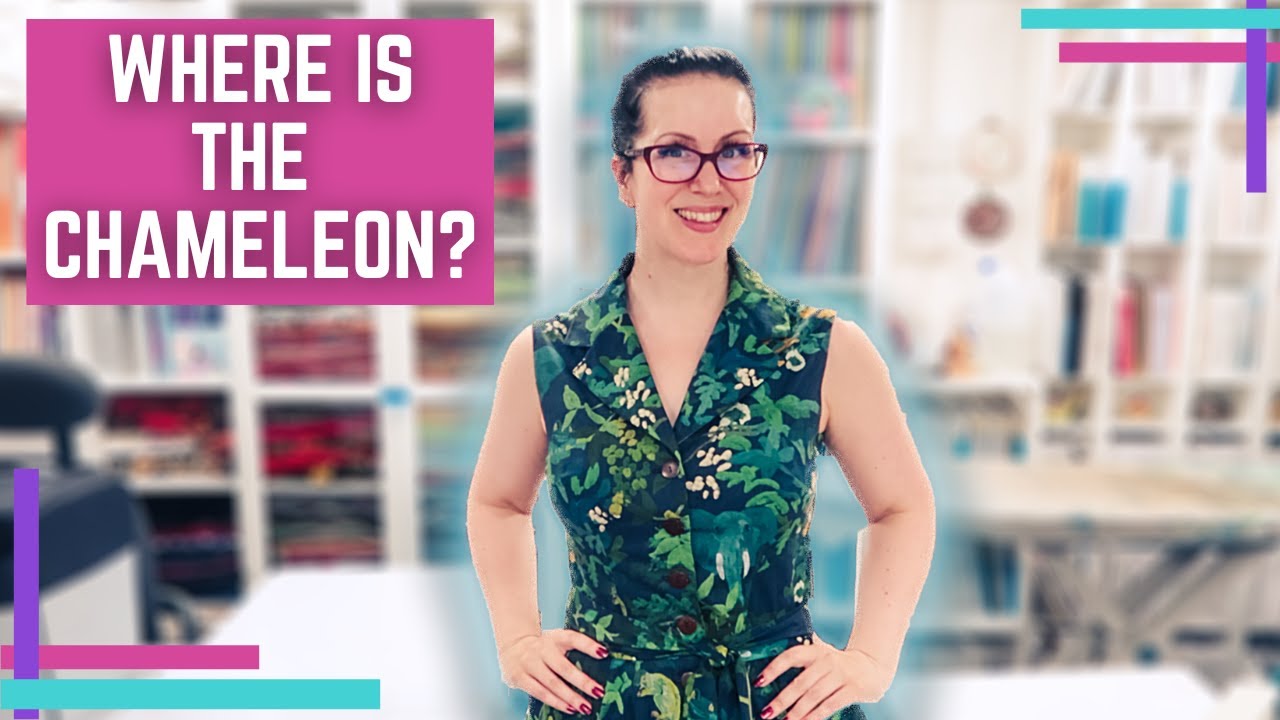 Elephant & Chameleon Lawn Shirt Dress :: McCalls 6891 :: But Where Is The Chameleon?