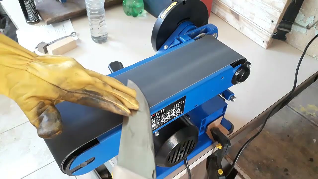 Como AFILAR un CUCHILLO con lijadora de banda