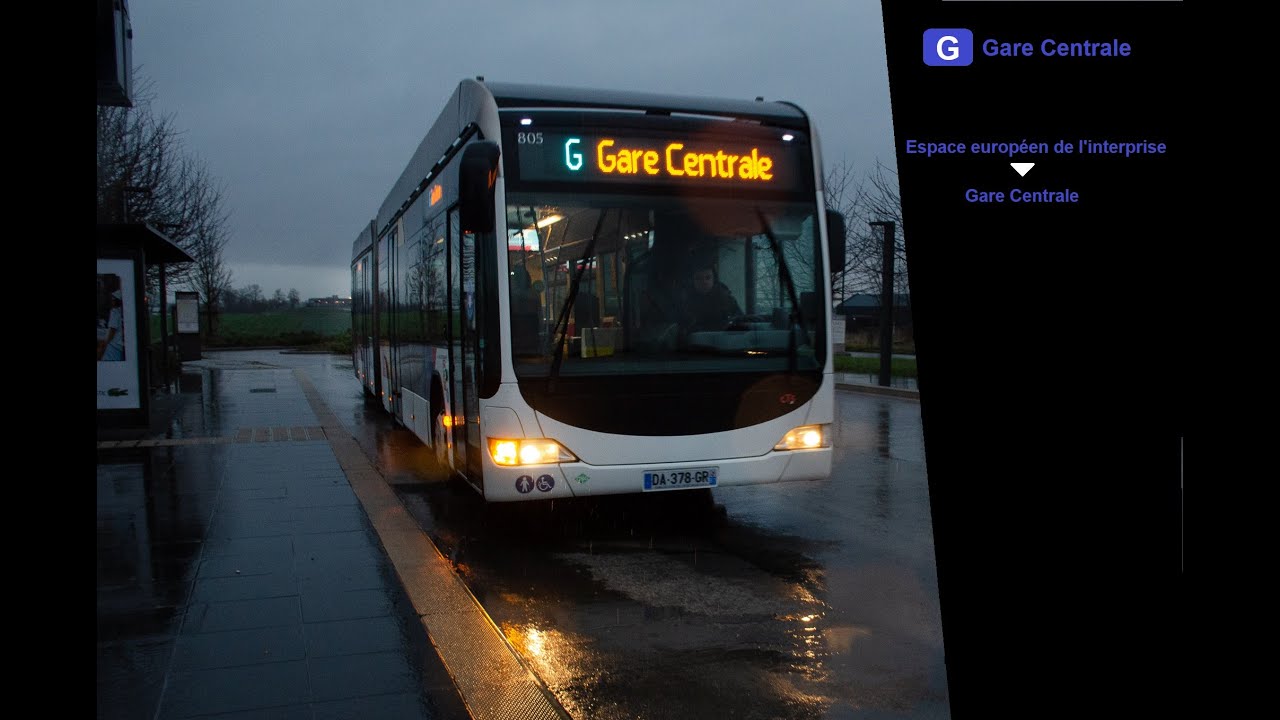 Voyage sur la ligne G à Strasbourg, CTS. A bord d'un Mercedes Citaro G.