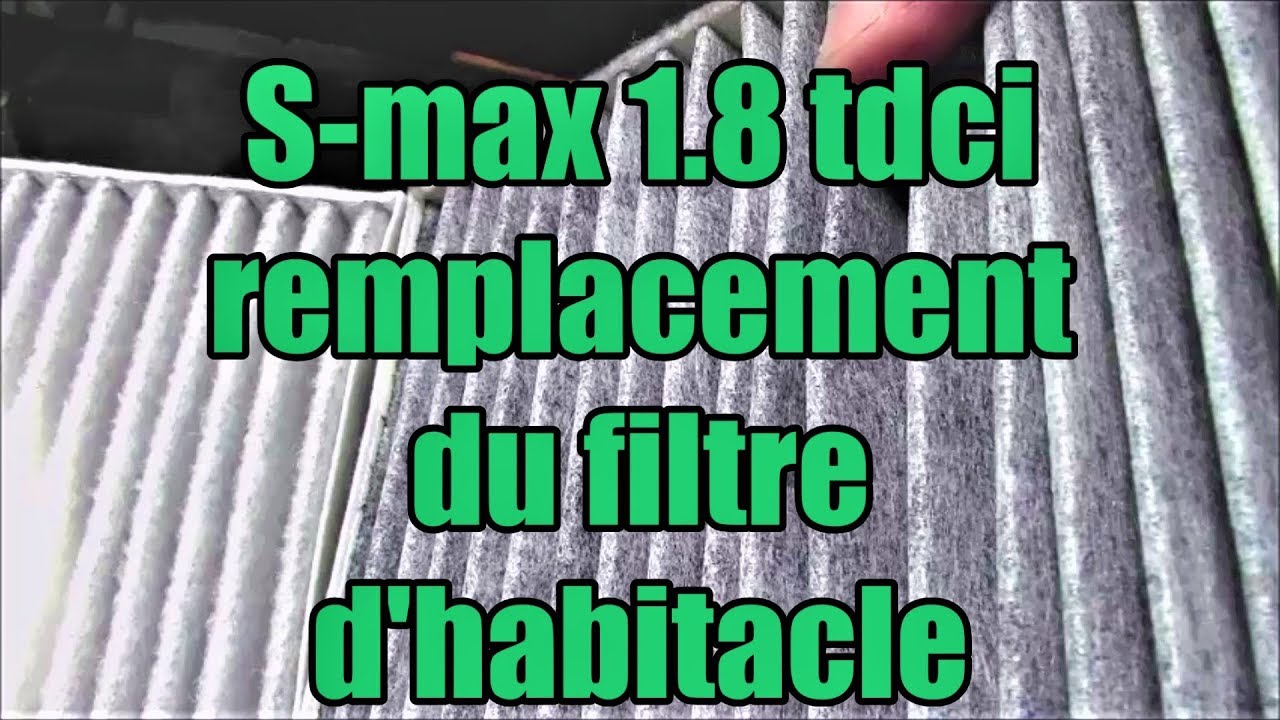 Ford S max 1 8 TDCI 125: remplacement du filtre d'habitacle.
