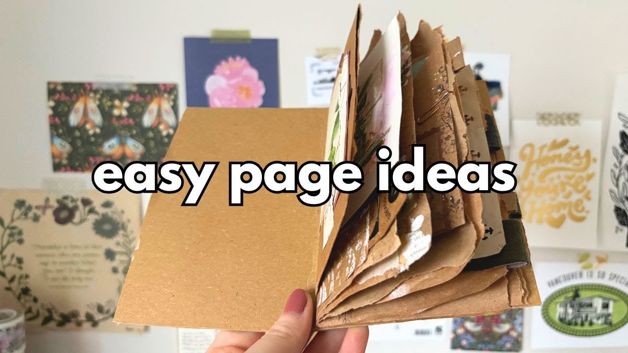 Let's decorate free brown paper pages ⭑ Junk journal ideas & process