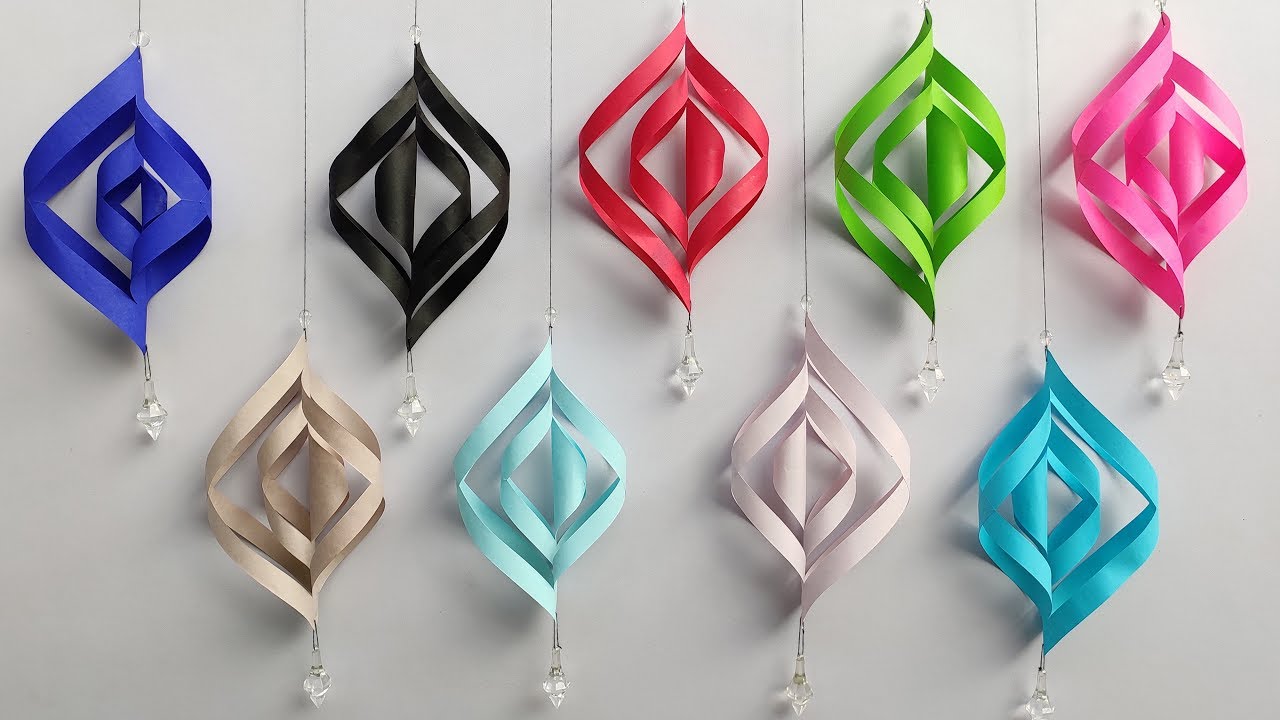 Quick and Easy DIY Paper Craft Room Decor | Paper Craft Wall Hanging Decoration Ideas