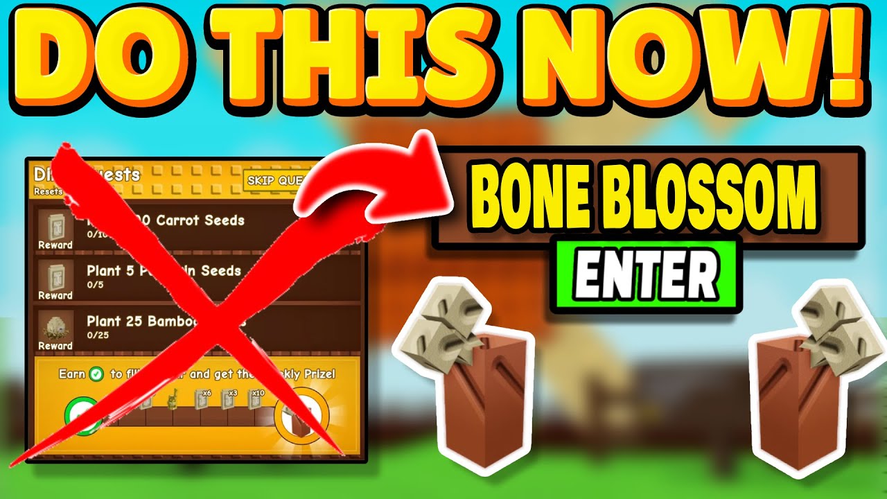 HOW to get BONE BLOSSOM in Grow a Garden FAST 🦴 GROW A GARDEN PREHISTORIC CODES (FREE BONE BLOSSOM)