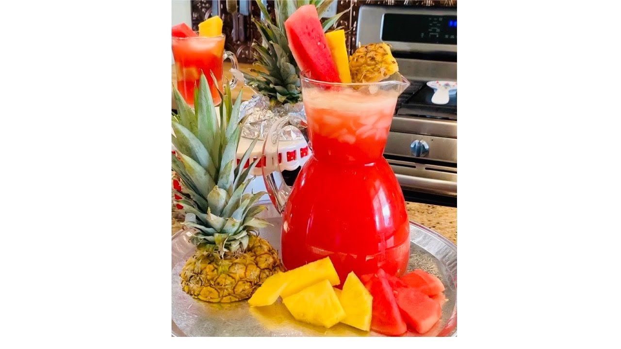 Agua Fresca  de Sandía 🍉 y Piña 🍍 fácil/Nutritiva y Refrescante