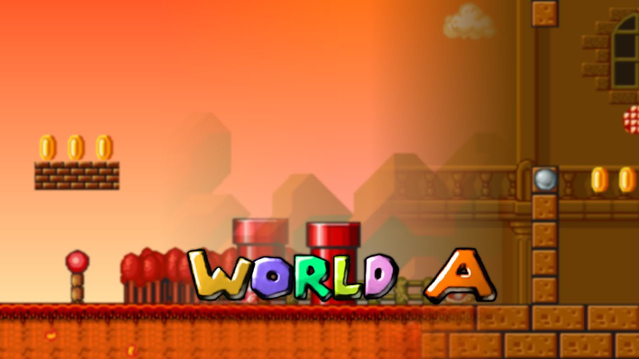 Mario Worker Remake Fabulous Letter Worlds Series - World A