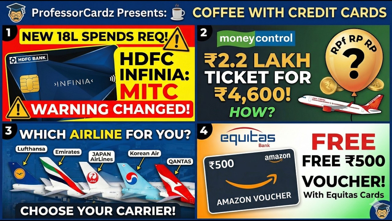 Weekly Credit Cards News Episode | Infinia 18L Requirment | 2% on UPI Payment | Credit Limit HDFC