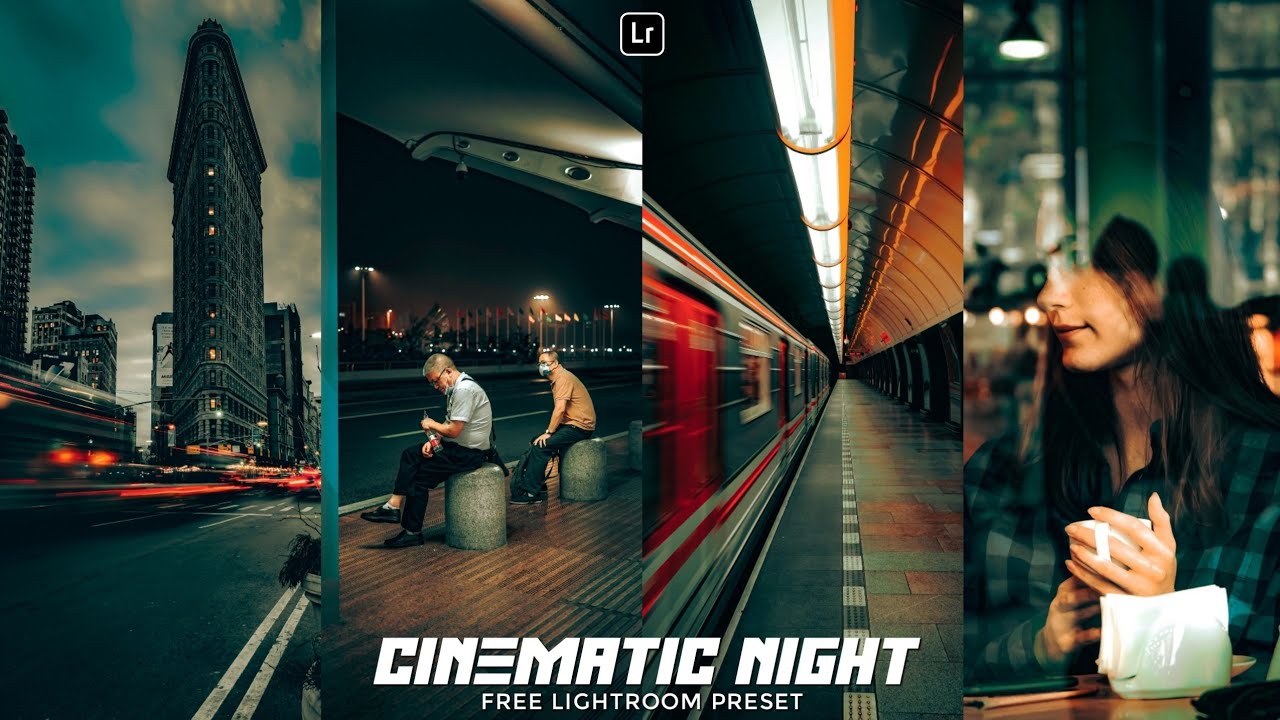 Кинематографический ночной пресет | Мобильный пресет Lightroom Бесплатный DNG | кинематографическ...