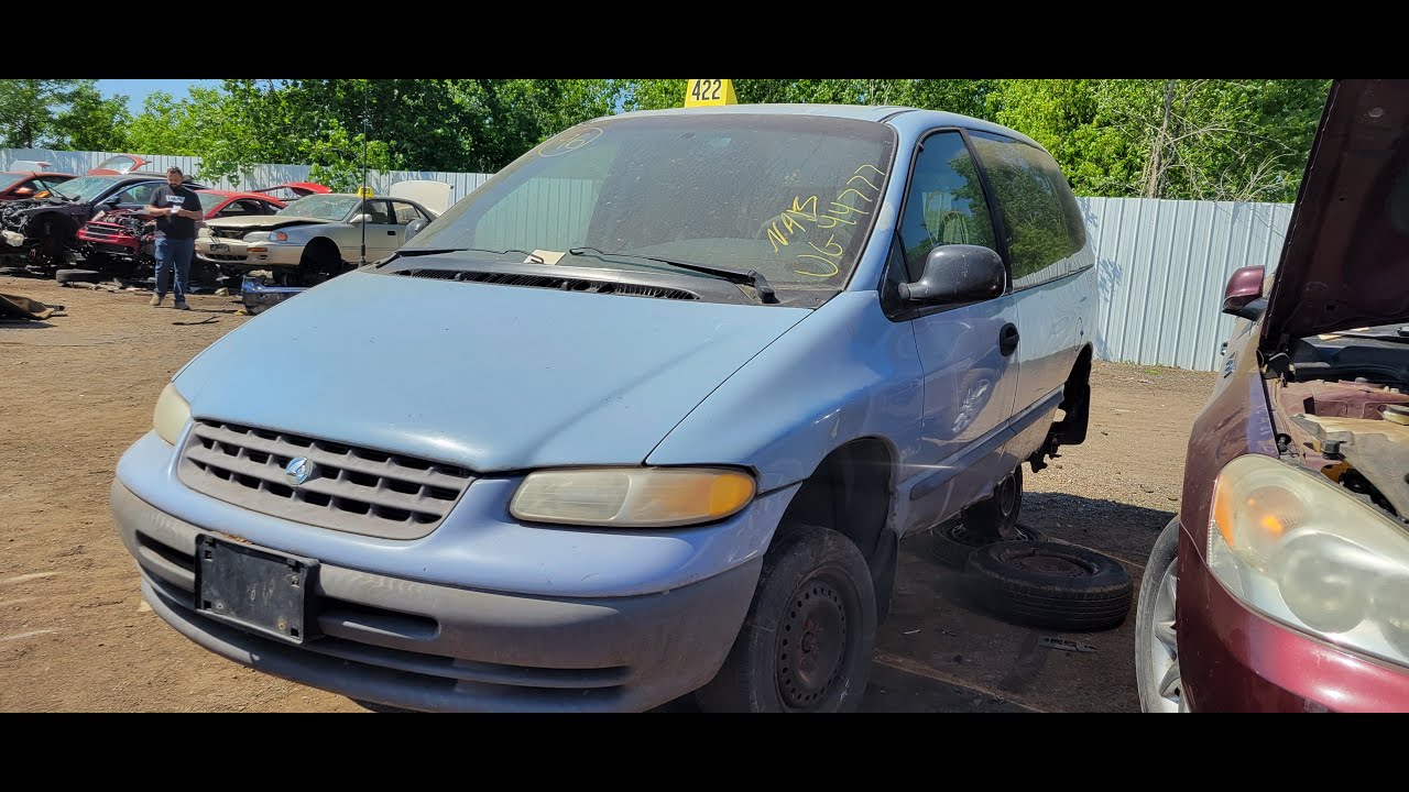 1996 Plymouth Voyager with 3 door body at U-Pull Salvage Yard in Minnesota