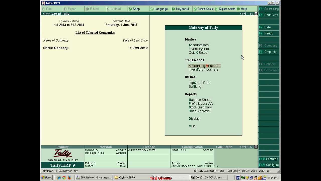 TALLY 9 ERP IN MARATHI  TDS ENTRY