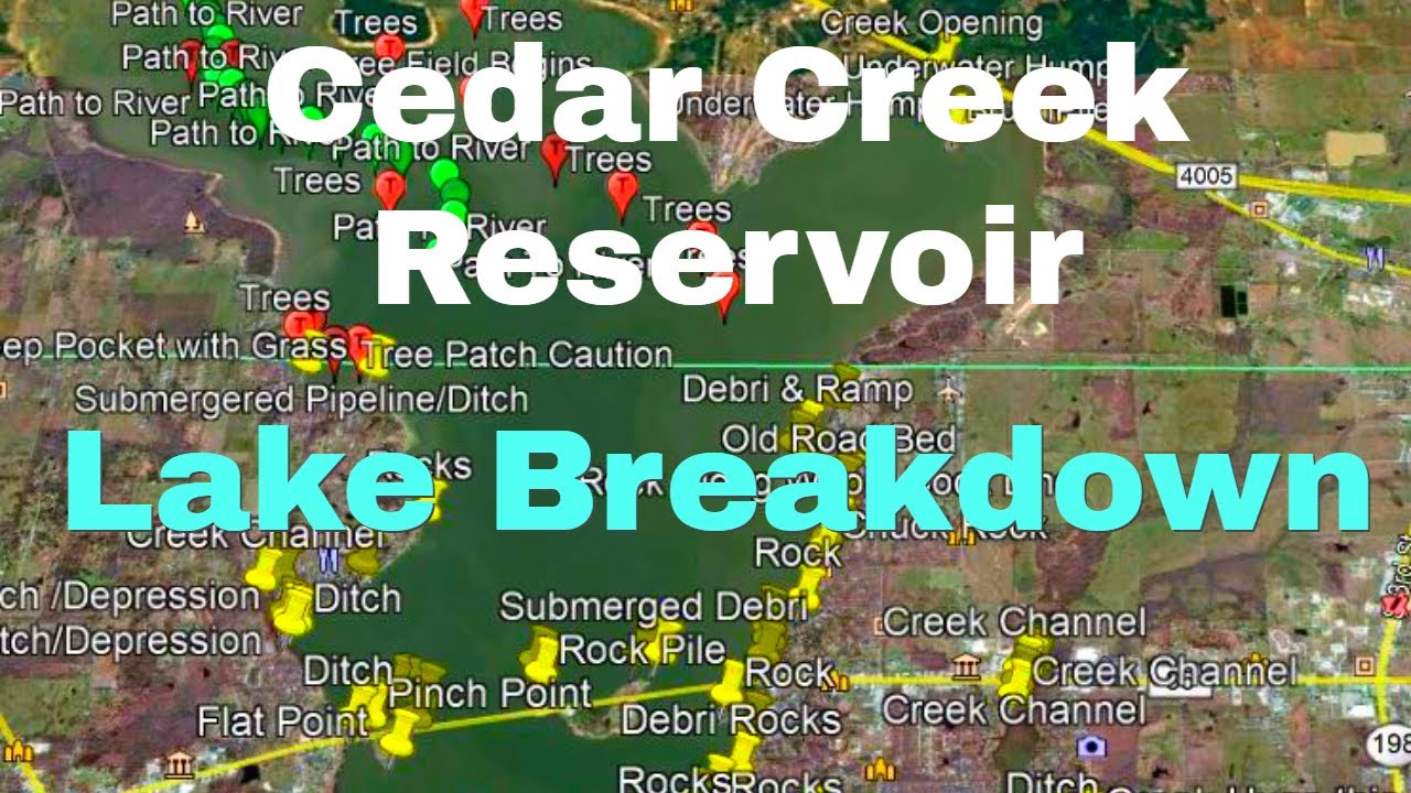 Cedar Creek Reservoir LAKE BREAKDOWN (Pt. 1) FIND FISH FAST!!!  Bass Fishing