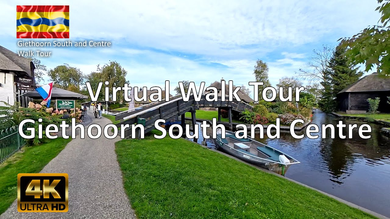 Virtual Walk Tour from Giethoorn South to the Centre of Giethoorn Centre