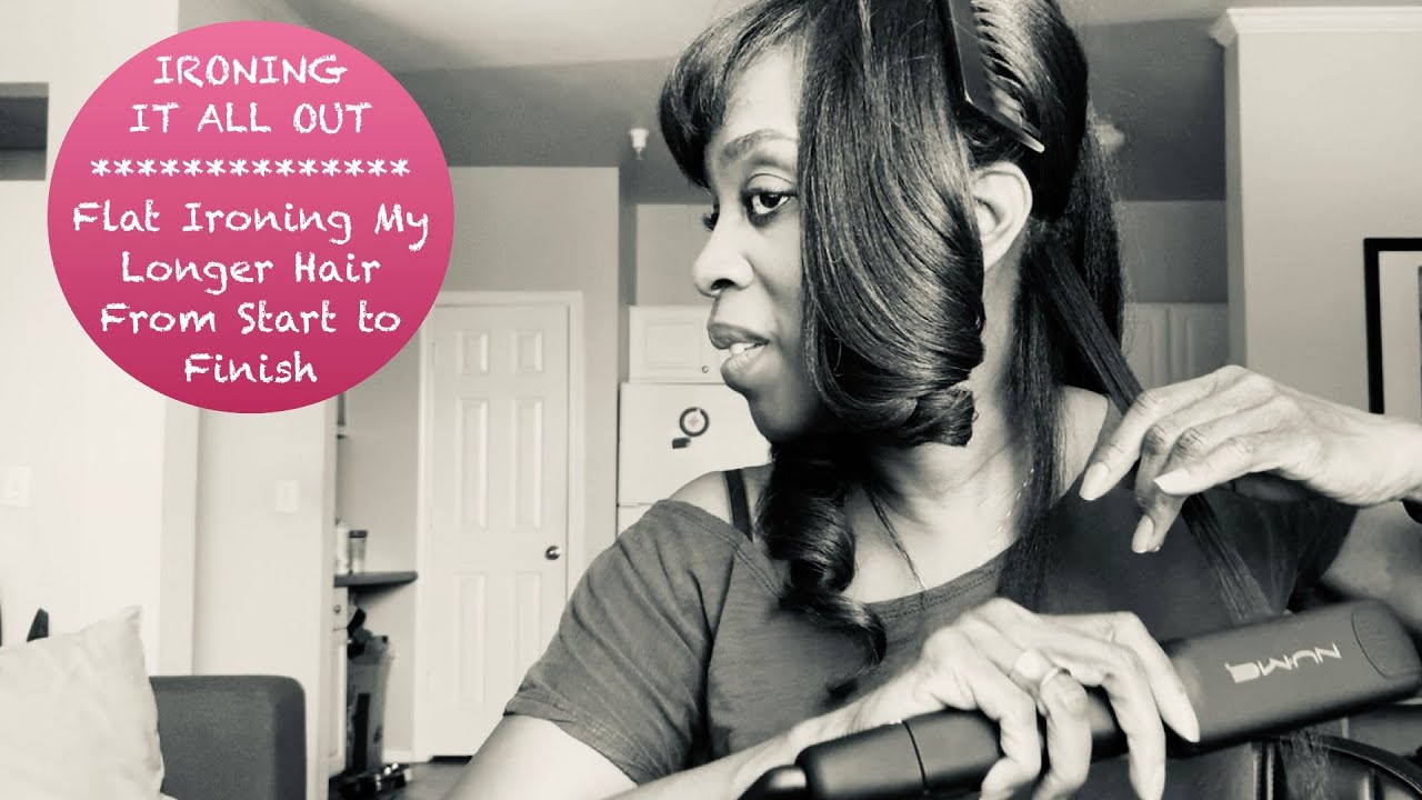 Ironing It All Out | Healthy Relaxed Hair | Flat Ironing My Longer Hair From Start To Finish