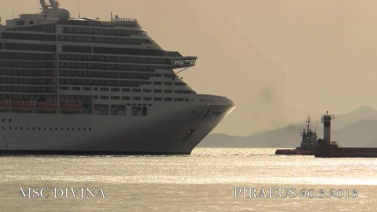 MSC DIVINA departure from Piraeus Port