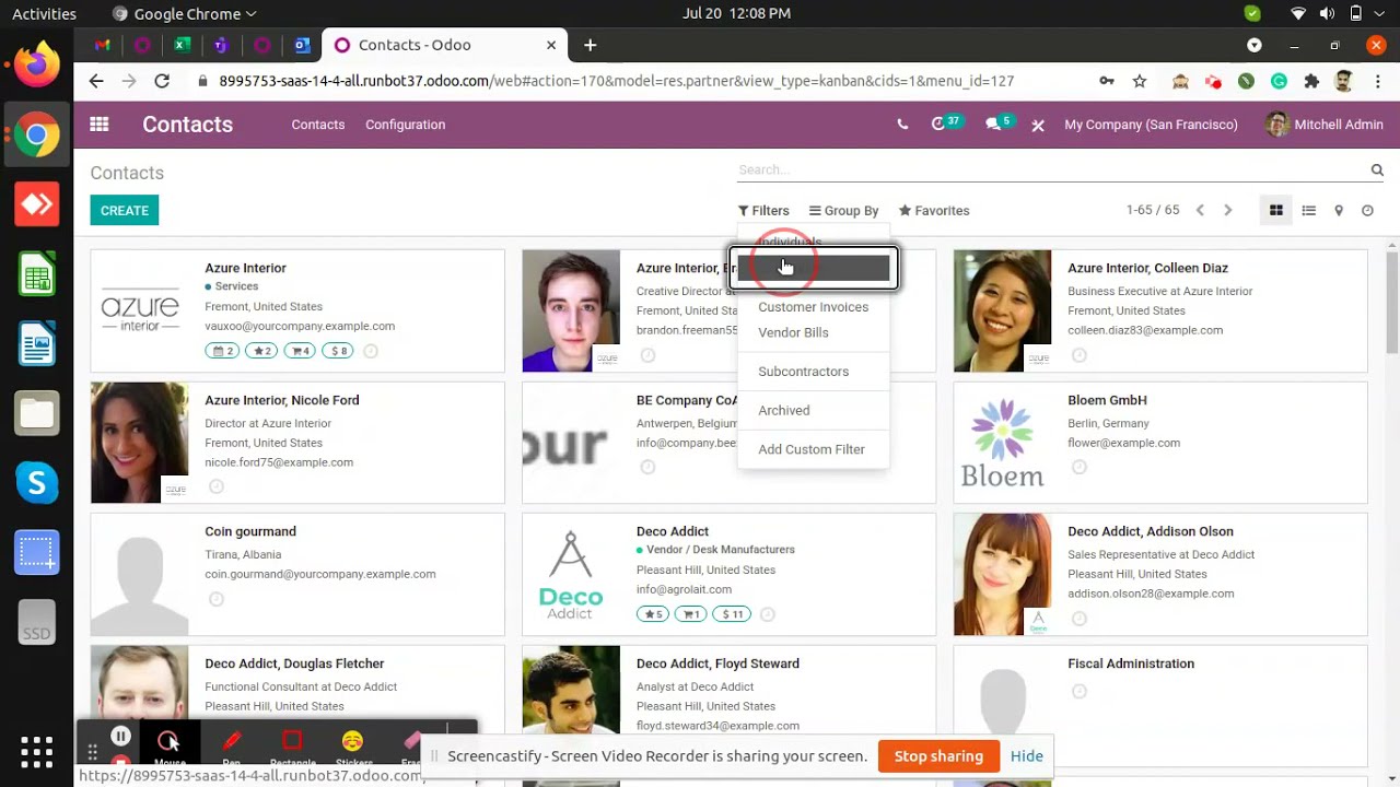 How to import Contacts in Odoo