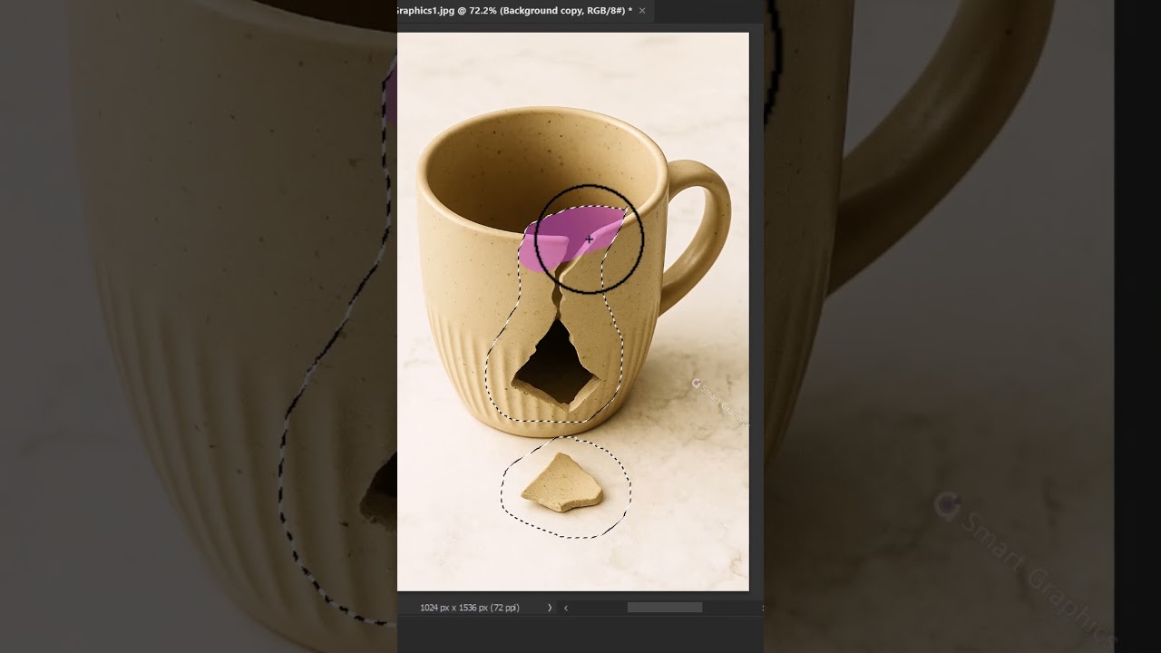 Photoshop short Tips and Tricks   Fix broken parts using Photoshop Remove tool