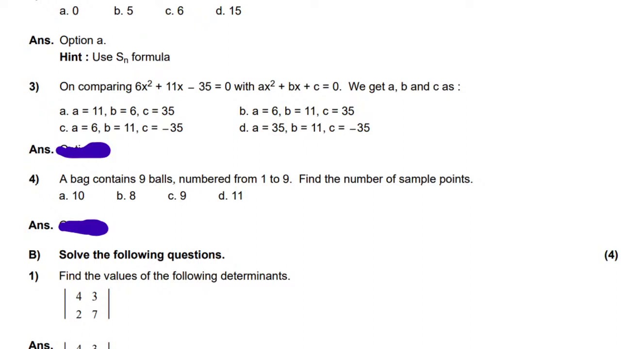 ALGEBRA PRELIM PAPER DISCUSSION SSC CLASS 10 LIVE SESSION