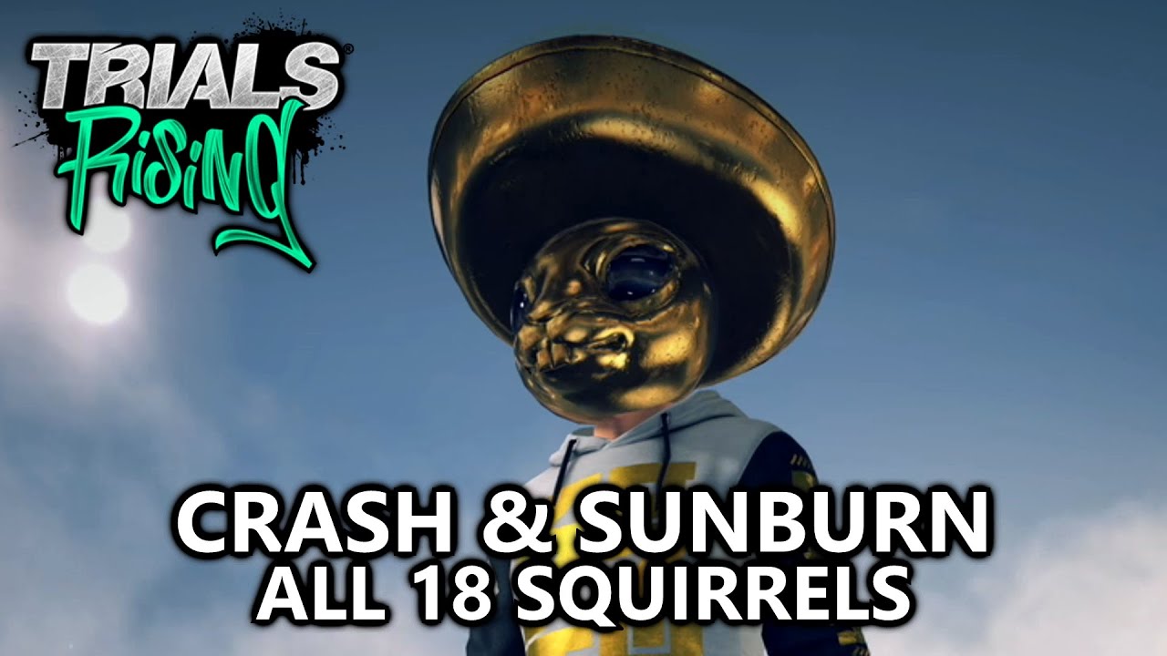 Trials Rising - Crash and Sunburn DLC - All 18 Squirrels - Collectibles Locations Guide