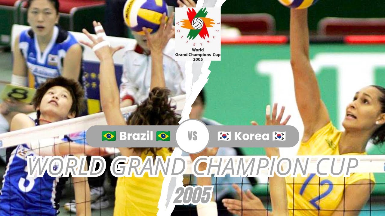 【HD】2005 🇧🇷 Brazil vs South Korea 🇰🇷 🏐 Women Volleyball 🏐 FIVB World Grand Champions Cup