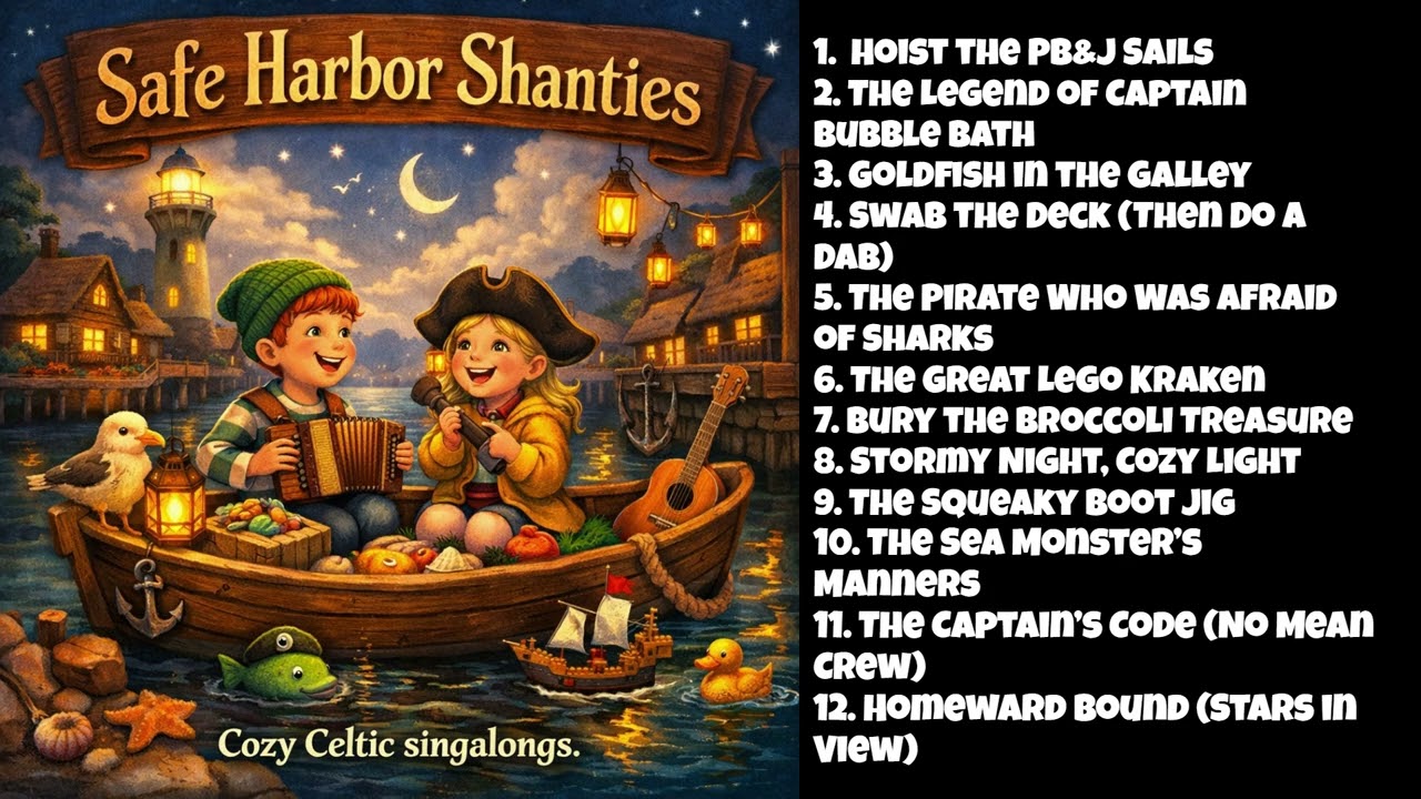 Safe Harbor Shanties 🌊 Cozy Celtic Singalongs (Full Album for Kids)