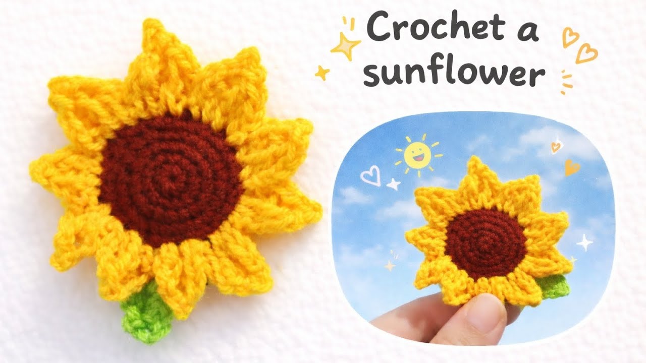 Easy Crochet Sunflower 🌻 | Beginner Friendly Tutorial