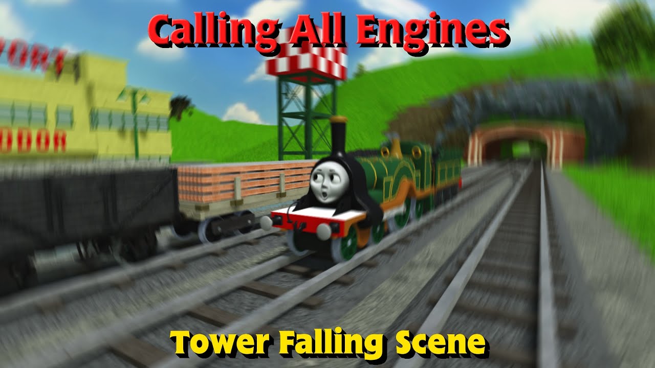 Сцена падения башни «На всех парах» — ремейк Sodor Online