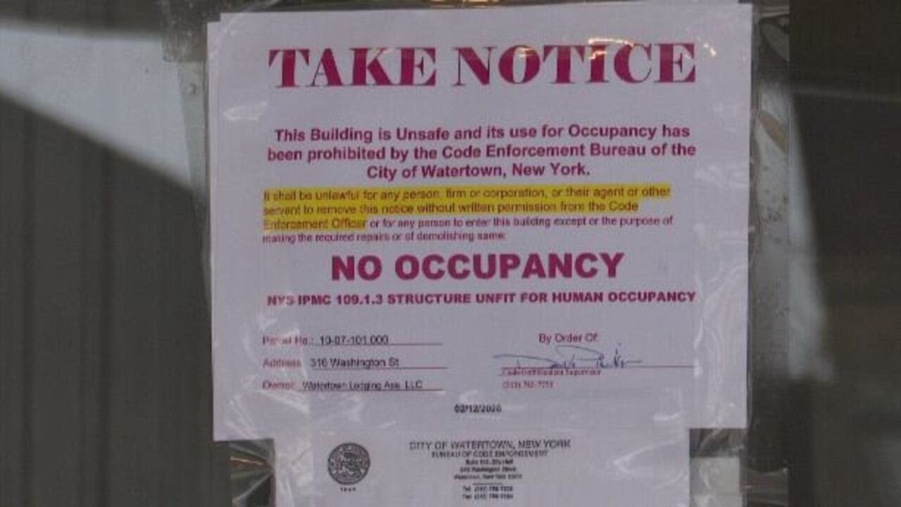 Watertown hotel condemned