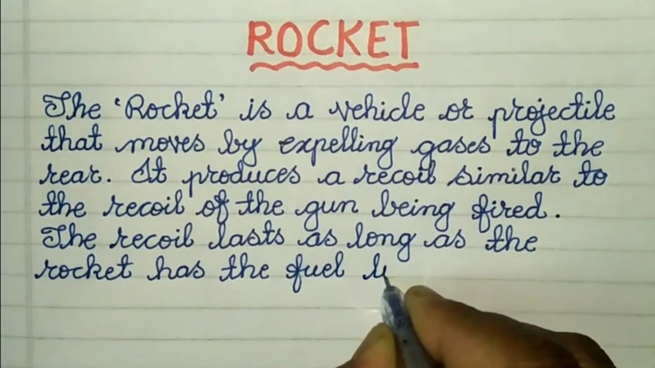 Short Paragraph on 'Rocket' (100 Words) // Essay on Rocket in English