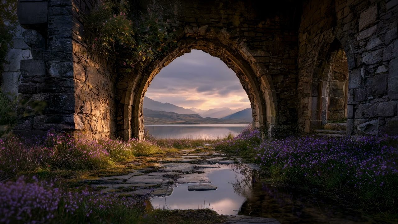 A Quiet Loch - Scotland (Soft Light & Calm Water) [4K]