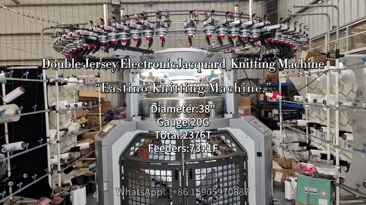 EASTINO Jacquard 3D mattress cover double jersey circular knitting machine#eastino #jacquard#