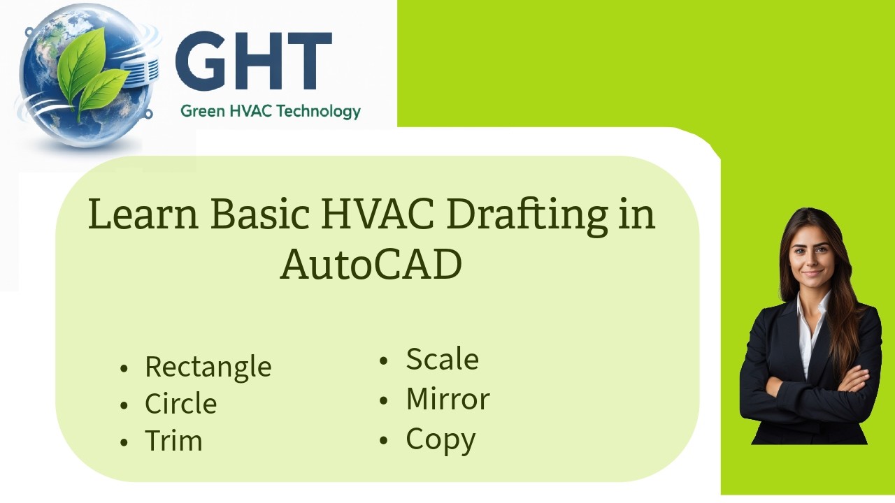 Learn Basic of HVAC drafting in AutoCAD : Rectangle, Circle, Scale