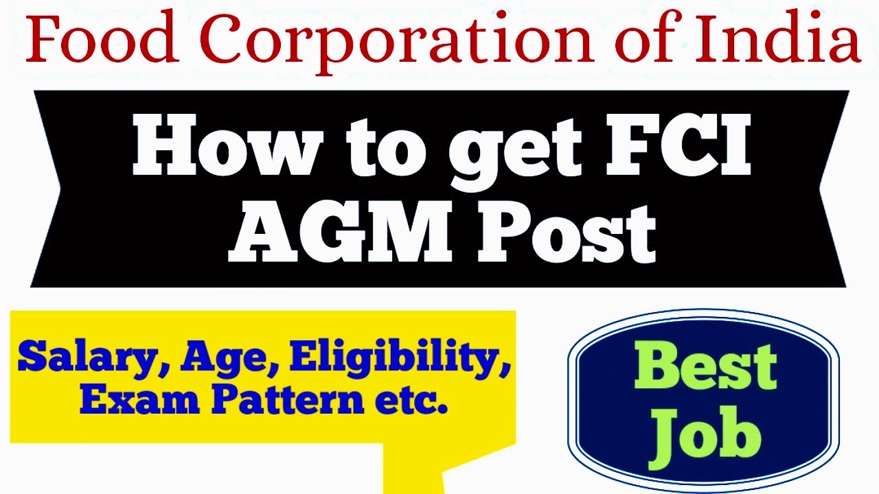 🎯 FCI AGM || Full Details || Salary, Age, Eligibility, Exam Pattern, Syllabus || Best job ||