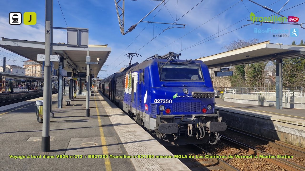 [Transilien J] Voyage à bord d'une VB2N mission MOLA de Les Clairières de Verneuil à Mantes Station