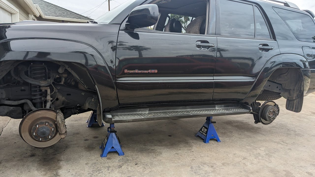How to change front & back brake pads 2004 Toyota 4-Runner