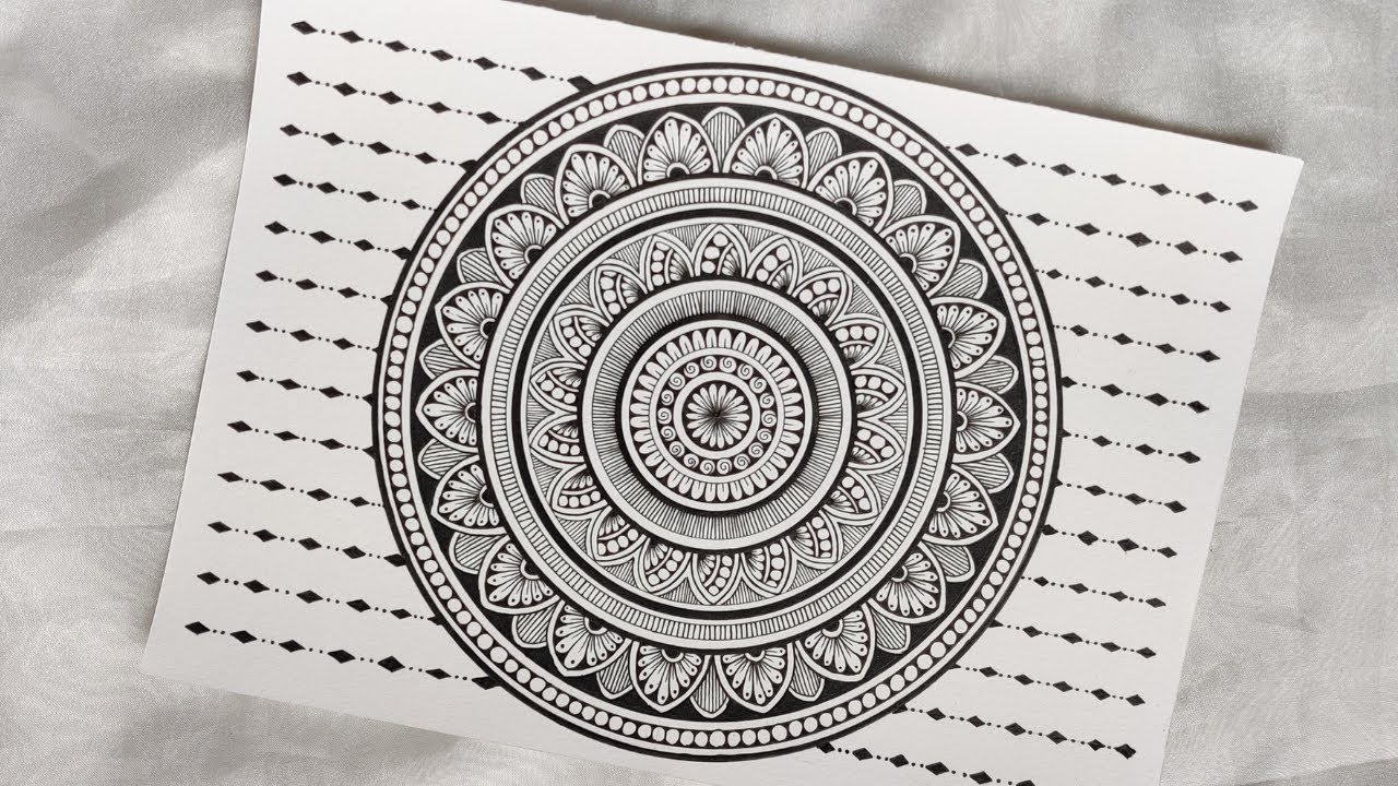 How to draw a mandala step by step || MANDALA ART for beginners || HOW TO: Make the SIMPLE MANDALA