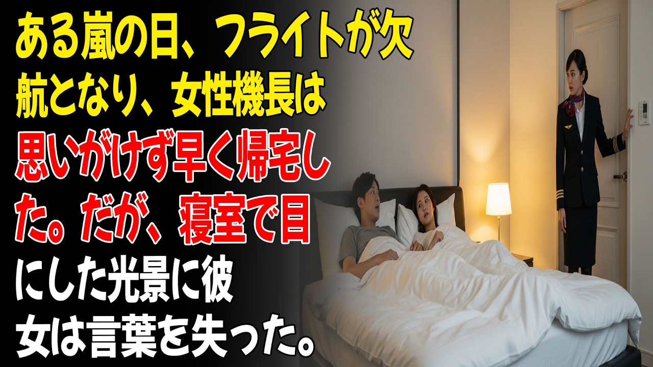 フライトが欠航になり、女性機長は思いがけず早く帰宅した――しかし、目の前の光景に言葉を失った！ ✈️😱...ㅣ黄昏恋ㅣ老後の物語ㅣ再婚
