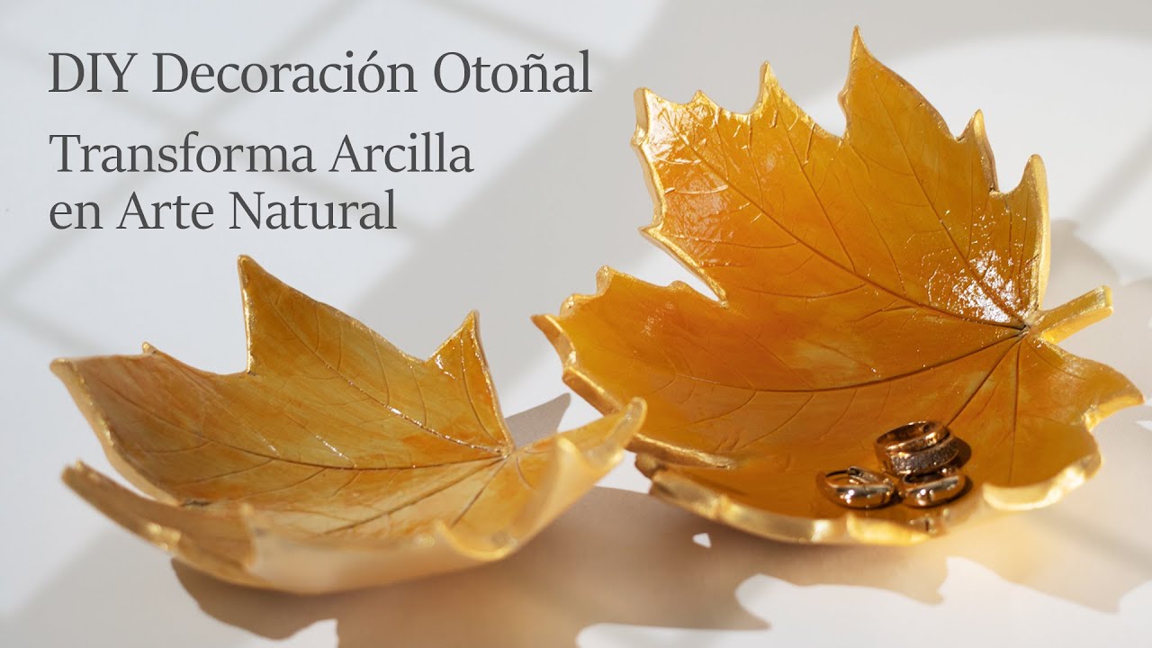 HOJAS REALISTAS de Otoño con Arcilla 🍁 DIY decoración otoñal